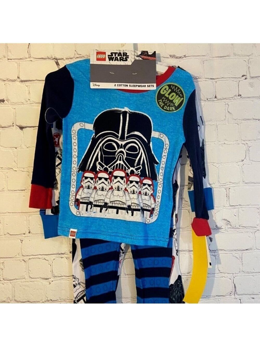 Star Wars Legos 4 pc Pajama Set Glow in the Dark 4 NWT